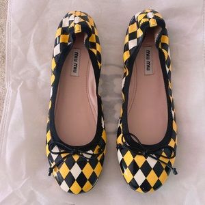Miu Miu taxi printed Flats